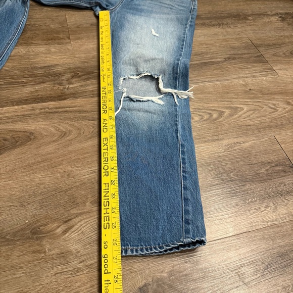 BOHME Medium Wash High Waisted Distressed Straight Leg Denim Jeans Size 25 - Picture 6 of 9